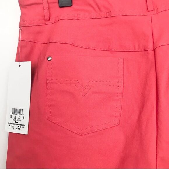 Rekucci NEW Coral Athleisure Shorts with Silver Buttons - Picture 9 of 16